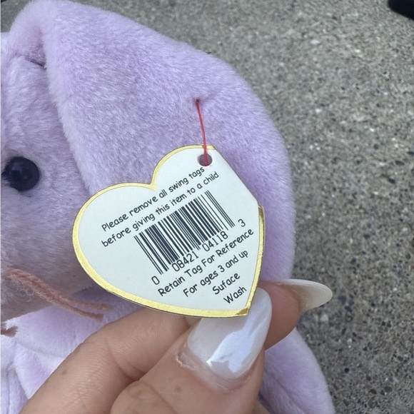 Retired TY Beanie Baby 1996 FLOPPITY Bunny with Multiple Rare Tag Errors - Picture 5 of 9
